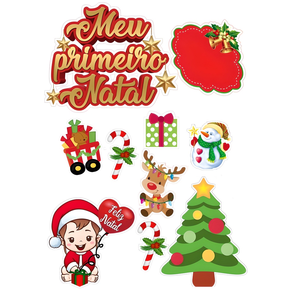 Topo Bolo Natal Personalizado Apenas Arte e Impressão Topper Docinho E  Cupcake | Shopee Brasil