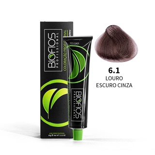 Coloração 6.1 - Tintura Louro Escuro Cinza - Acinzentados Biofios em Oferta na Shopee