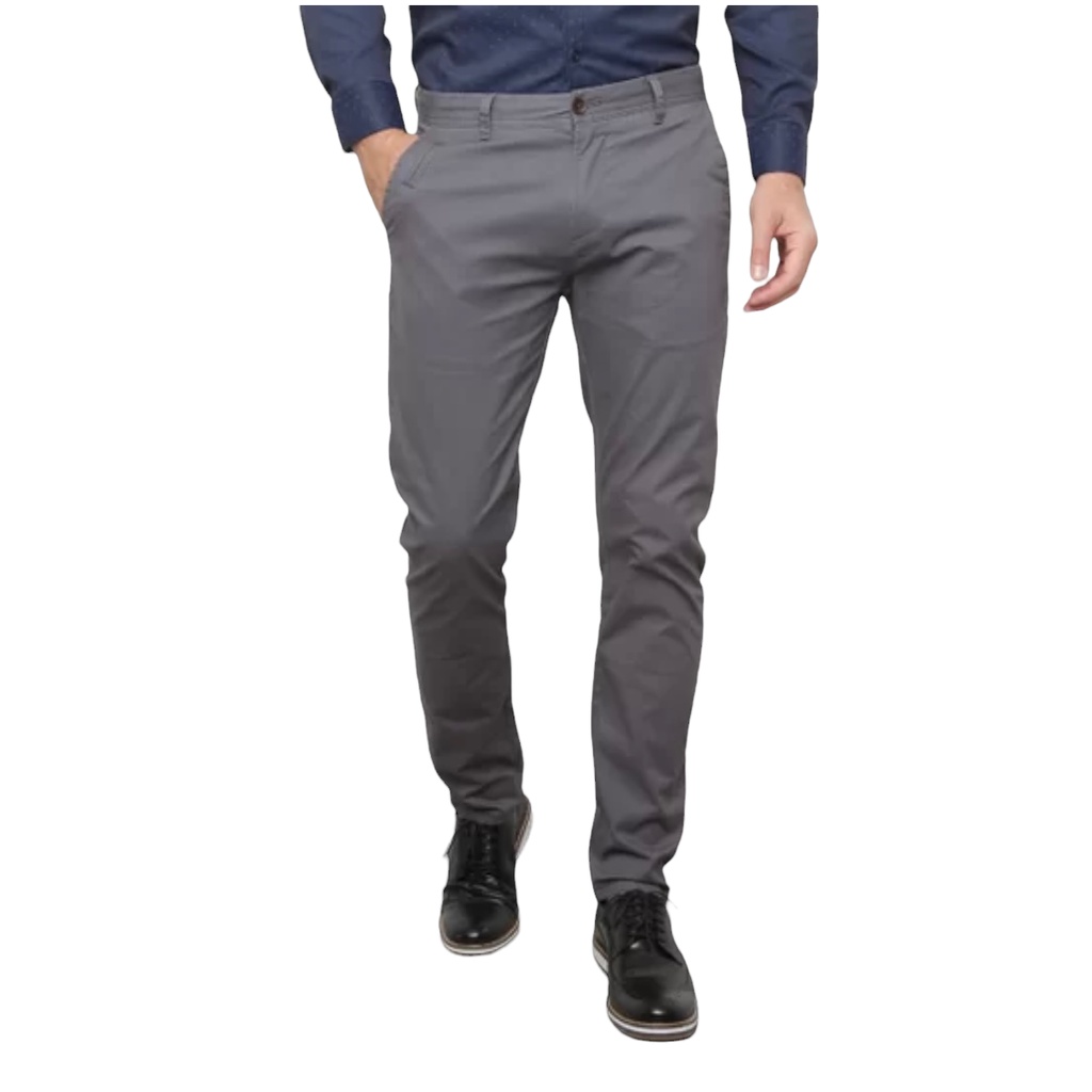 Calça de Sarja Masculina Slim  - Elastano
