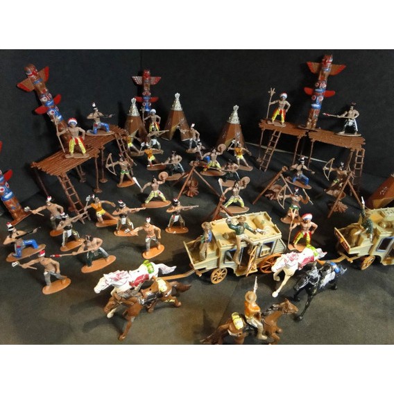 96 Itens Forte Apache Indios Cowboys Soldados Diligencia Carroça Cabana Tenda Oca Tripe Arco Flecha Velho Oeste