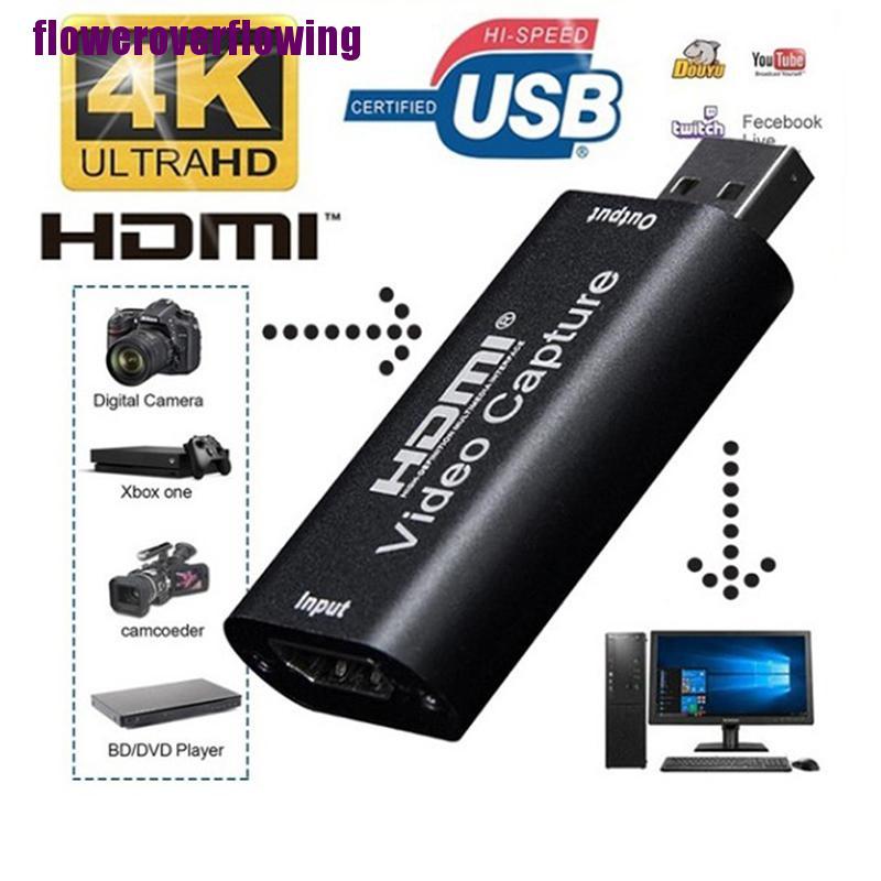 Placas De Captura De Vídeo Adaptador Áudio HDMI Para USB 3.0 Definição 4K