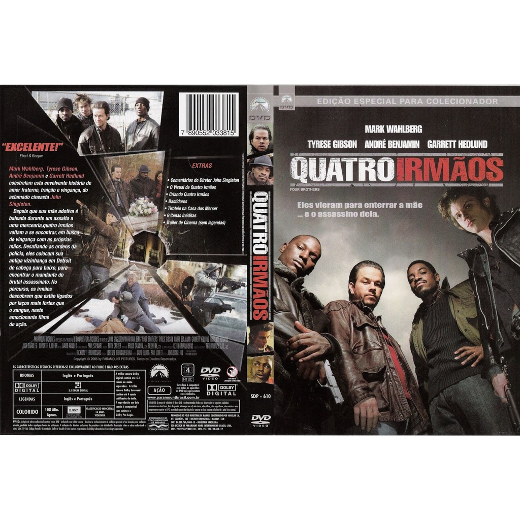 DVD Original Quatro Irmãos (Mark Wahlberg, Tyrese Gibson)