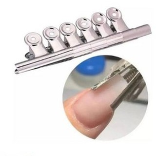 Clip Presilha Curvatura C Grampo 6 Unid Unhas Gel Manicure