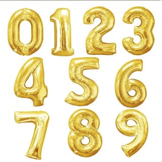 Balão Metalizados Dourado - Números - Plástico Laminado 16 e 32 Polegadas em Oferta na Shopee