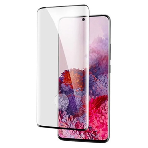 Película para Samsung Galaxy S21 Ultra 5G - G998 - 6.8 Polegadas Vidro 3D Transparente Curvada Anti Shock Curve Blindada Pelicula Protetora