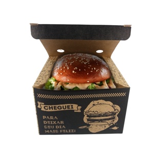100 - Caixa Box Embalagem Delivery Hambúrguer Gourmet Al-k15 em Oferta na Shopee