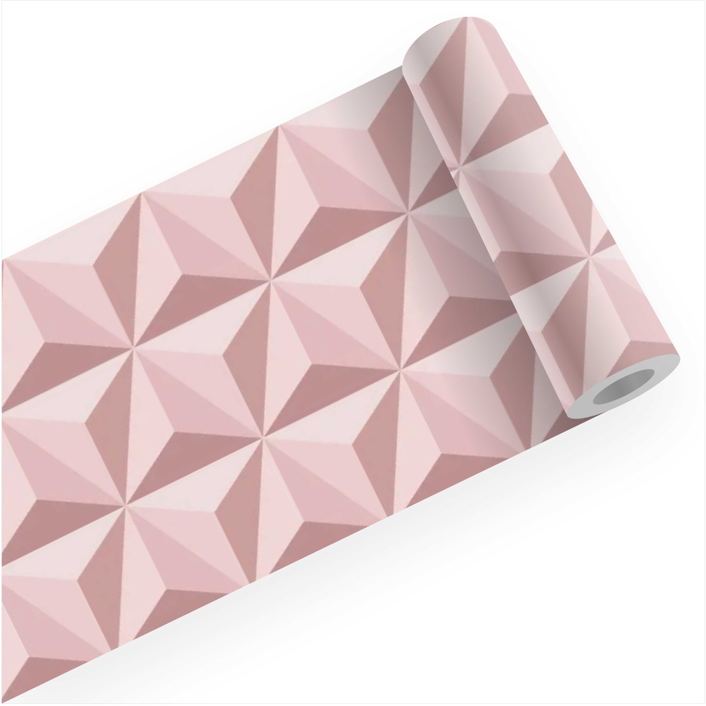 Faixa Border Geométrico Moderno Formas Rosa Adesivo Kit B432