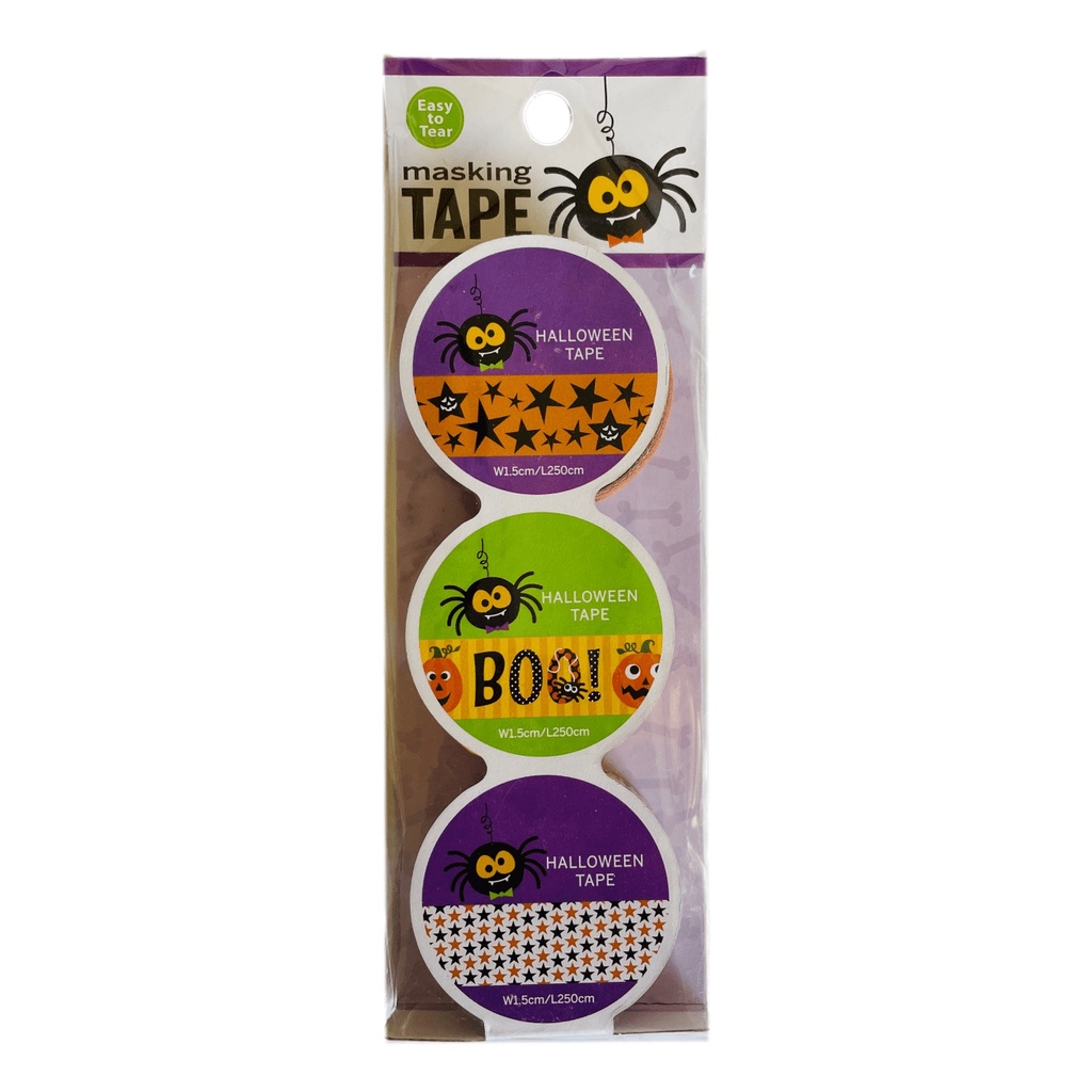Feelava Washi Masking Tape,10 Rollen Halloween Washi Tape Set Dekorative Selbstklebende Klebebandkollektion für Sammelalbum DIY Basteln und Geschenkverpackung Büropartyzubehör 15 mm x 5 m 