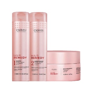 Kit Cadiveu Pro Hair Remedy - Sh 250ml+Cond 250ml+Másc 200ml