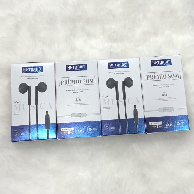 Fone Com Fio De Ouvido Estéreo c/ Microfone Hi Turbo T-666 em Oferta na Shopee