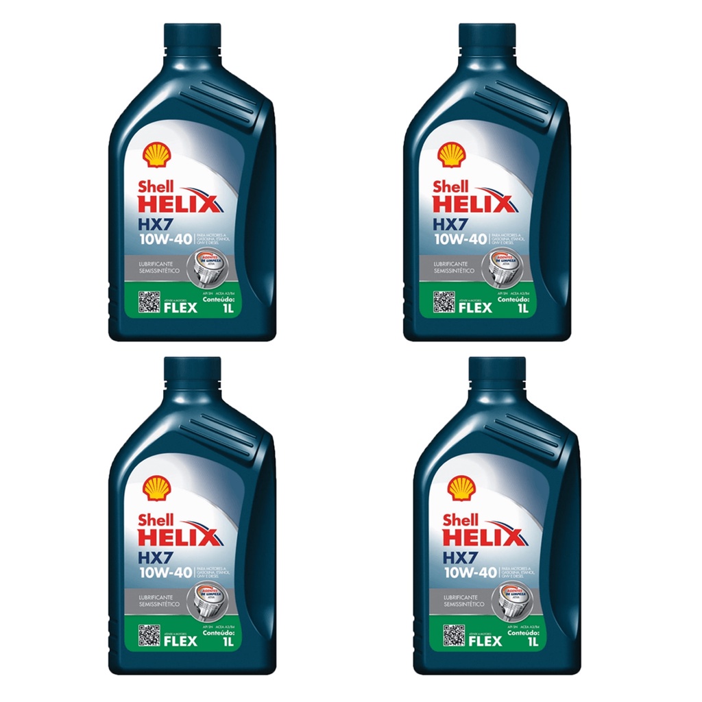 4 Oleo Motor Shell Helix Hx7 10w40