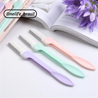 KIT 3 Navalhas Dobrável Design para modelar sobrancelha / navalha feminina para beleza