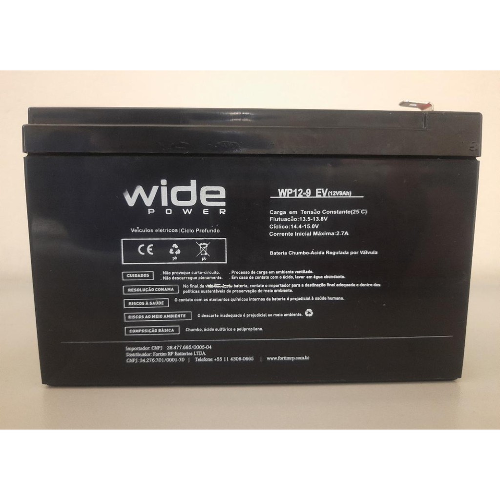 Bateria Selada 12v 9ah Ciclo Profundo, Bicicleta Elétrica , Scooter Elétrica , Patinete Elétrico , Brinquedos Elétricos.