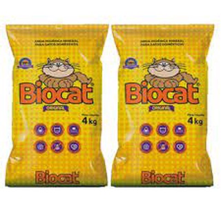 Areia Higiênica Sanitária Gatos BioCat Granulado 4Kg