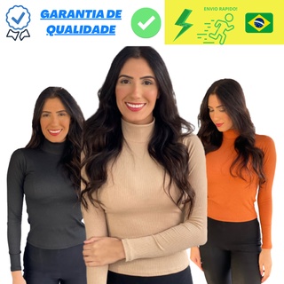 2 Blusas Frio Camisa Shopee Feminino Inverno Canelado Confortavel Pronta Entrega