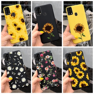 Capa Flexível Em Silicone Estampa Margaridas Girassol Para Samsung Galaxy M21, M31, M51, M11, M12, M30, M30S, M21S, M31S