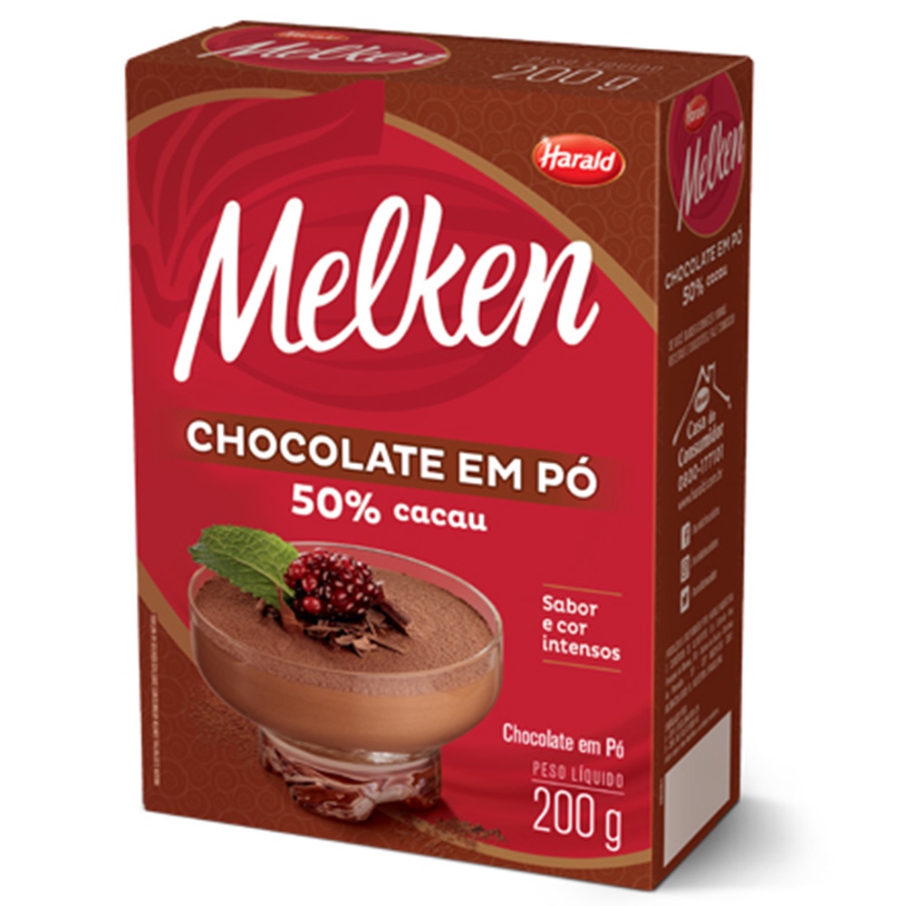 Chocolate em Pó 50% Melken 200g - Harald
