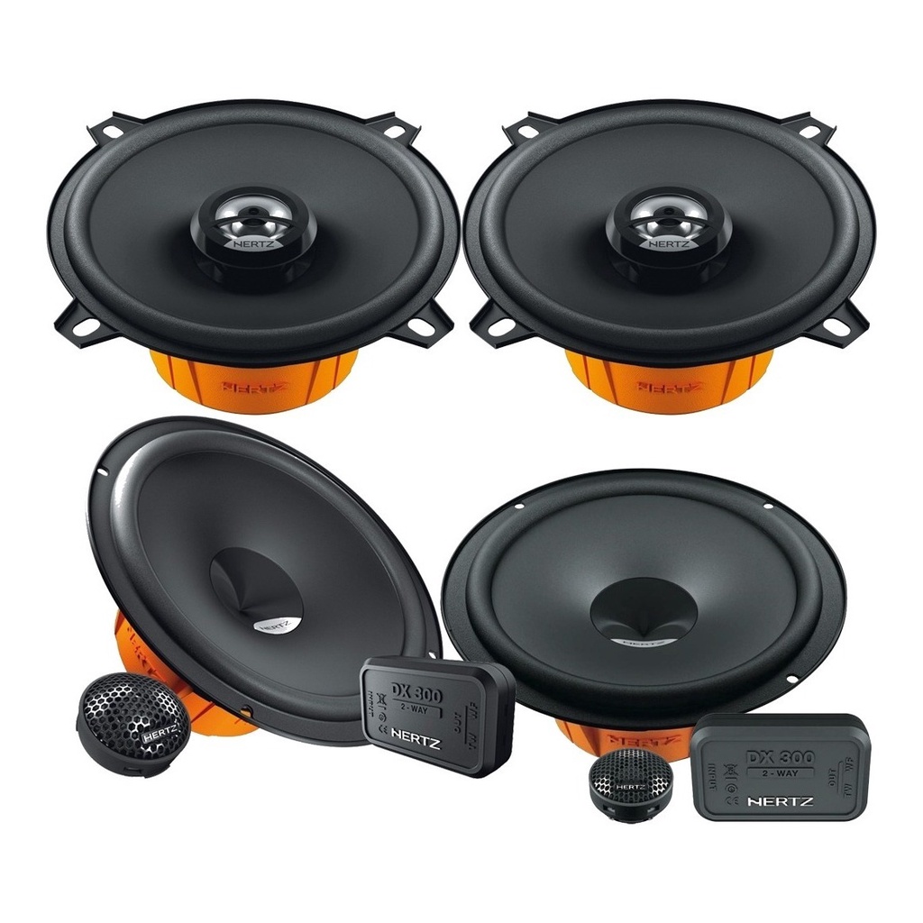 Kit 2 Vias 6  Hertz DSK 165.3 160w + Par Alto Falante 5  Hertz Coaxial DCX130.3 80w em Oferta na Shopee