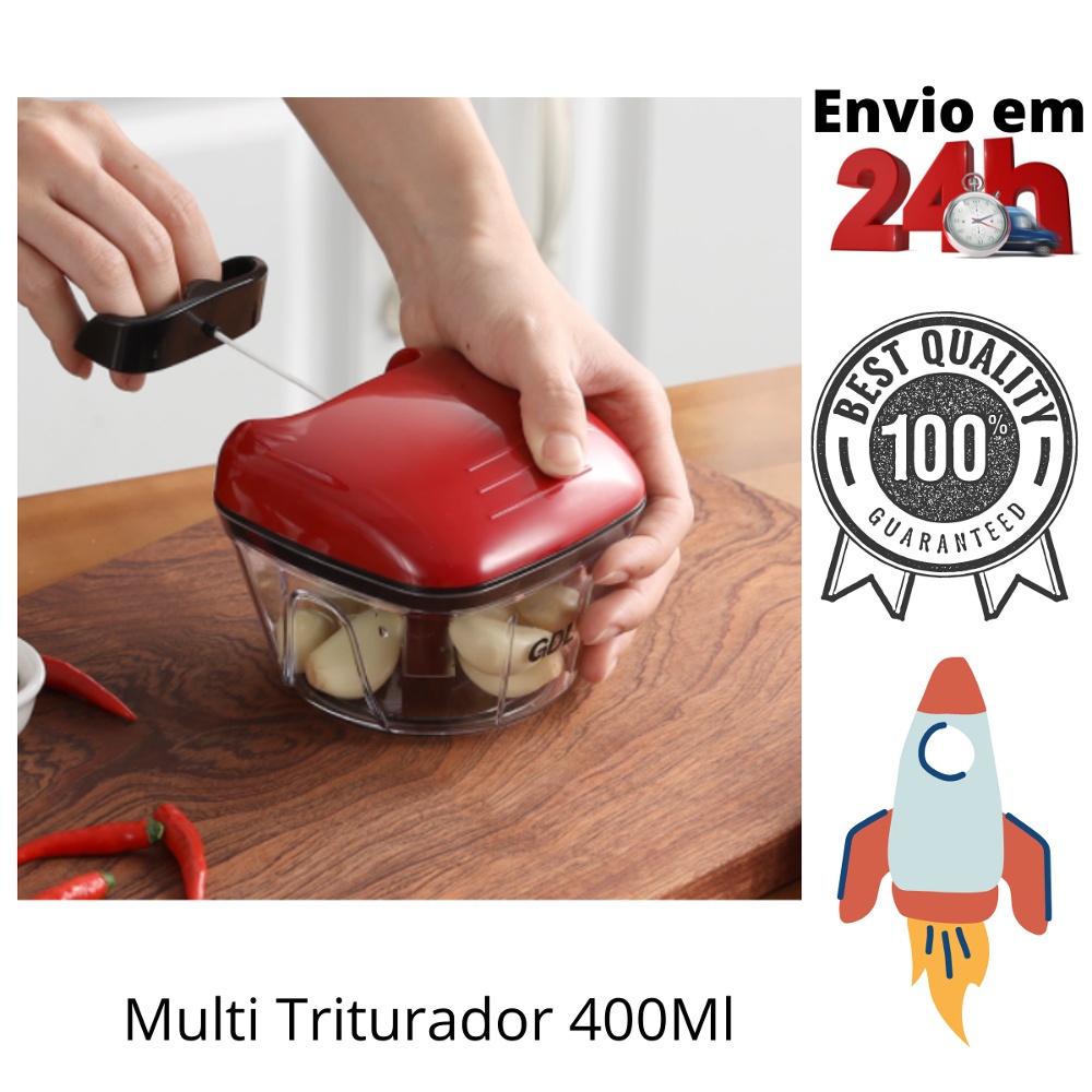 Mini Processador De Alimentos Manual Food Chopper 400ml