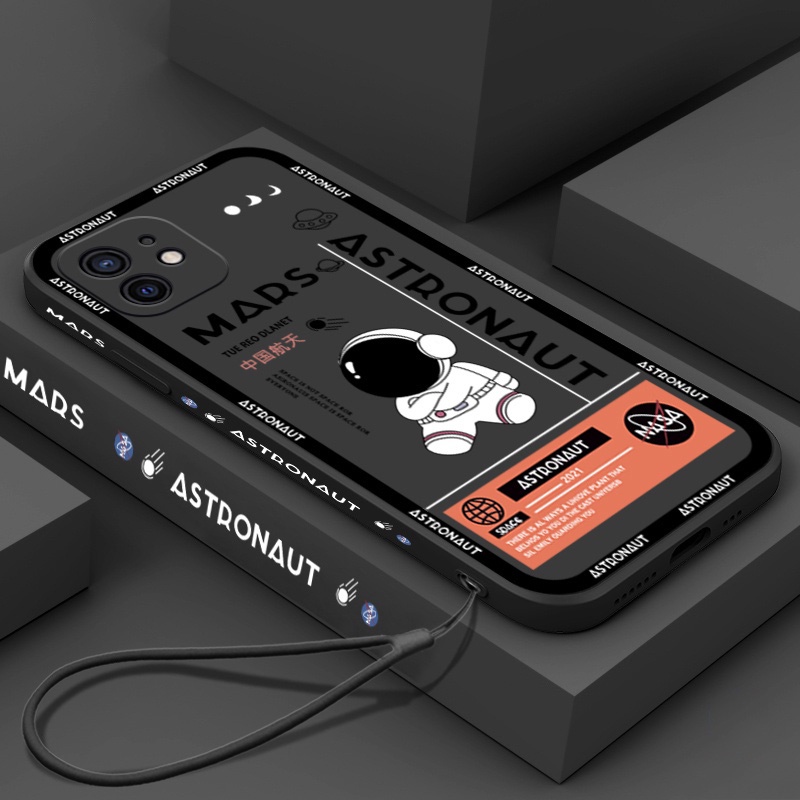 Custodia Per IPhone XR 6,1 Pollici Con Astronauta - Cover In Silicone Morbido TPU, Ultra Sottile, Antiurto, Antigraffio, Design Luna