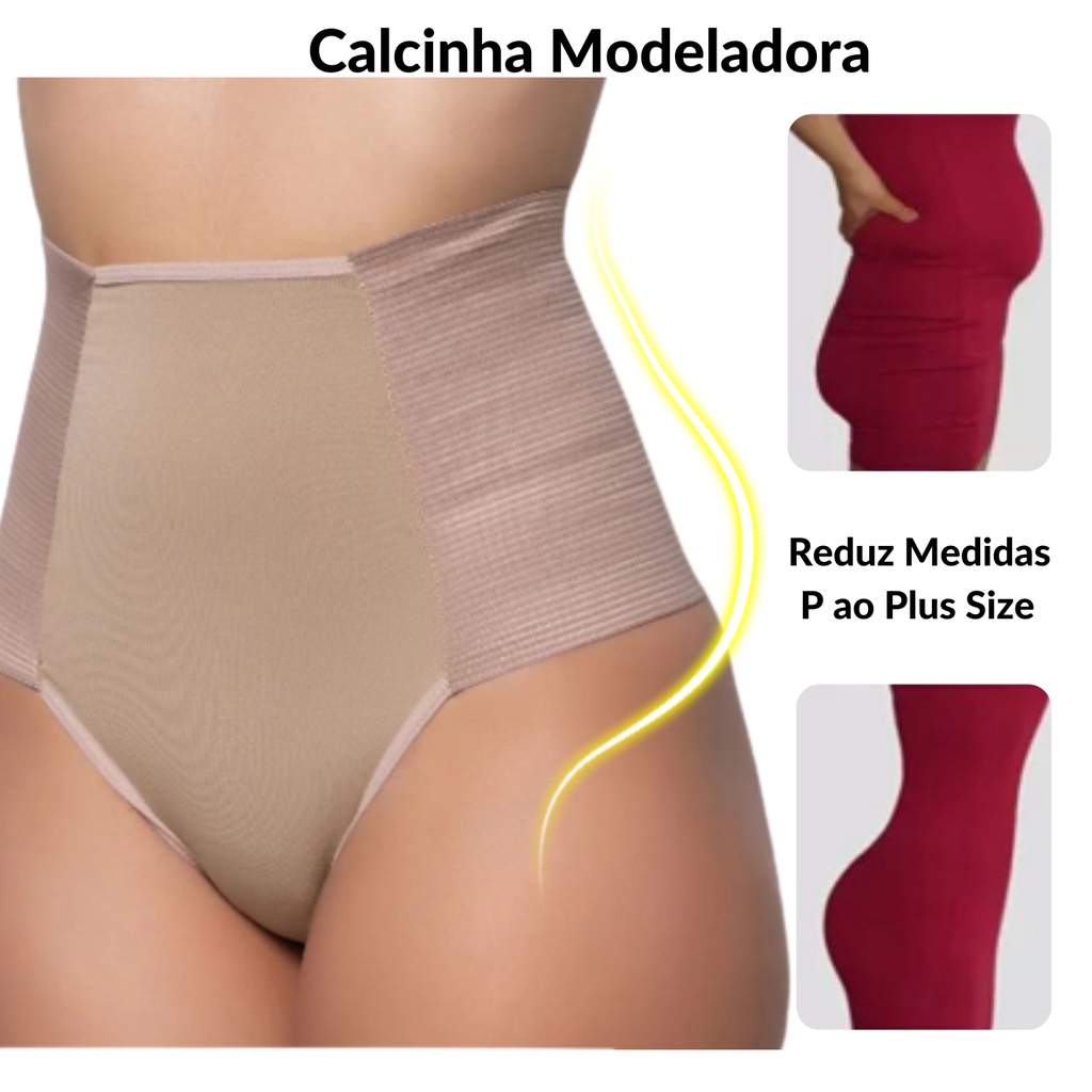 Calça Cinta Alta Modeladora Pós Parto De Média Compressão