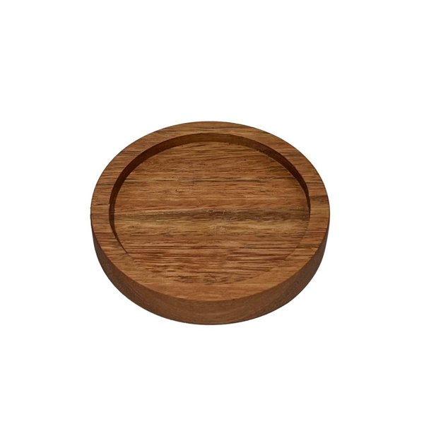 4 Bolacha Porta Copos Apoio Mesa Tronco de Madeira Rústica