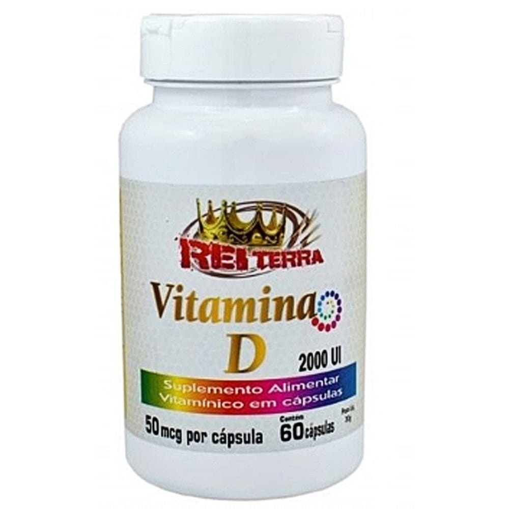 Kit com 3 Vitamina D 2000UI 60 Cápsulas 500mg - Rei Terra