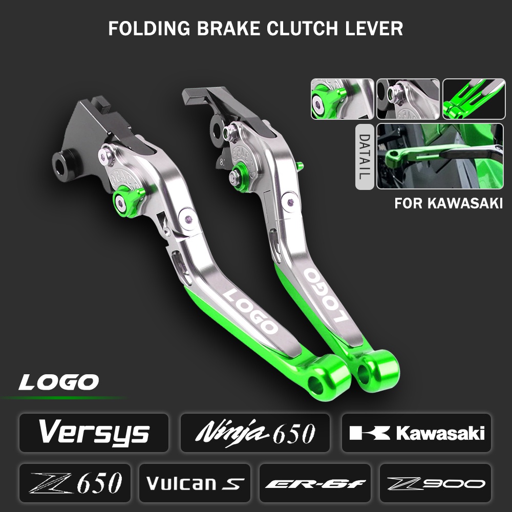 Para KAWASAKI Z900 Z650 NINJA 650R/ER-6F VERSYS 1000 VULCAN/S 650cc 650cc CNC Alavanca De Freio De Alumínio Extensível D