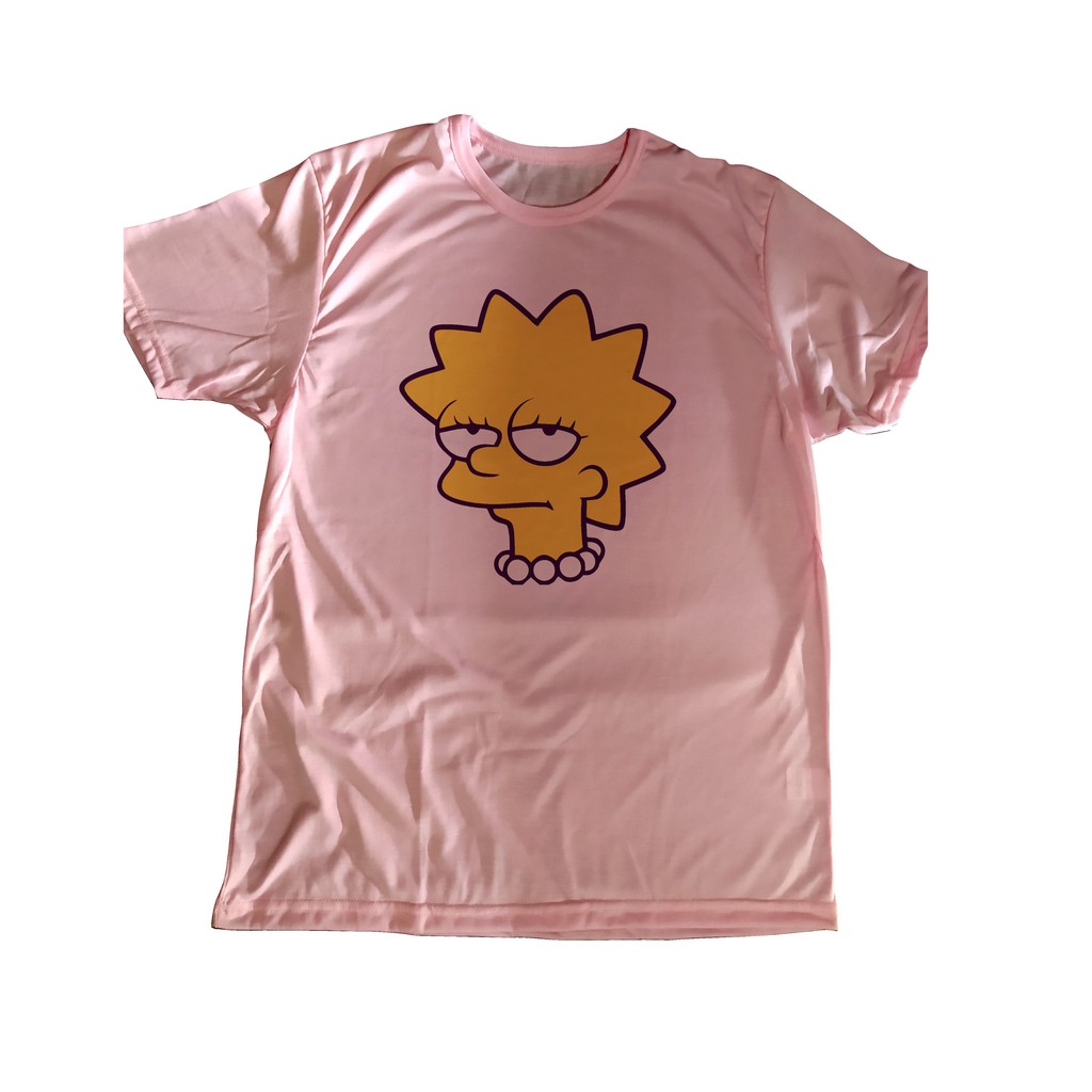 Roupa Camisa T-Shirt Feminina Rosa unissex Tumblr Lisa Simpsons Rap ...