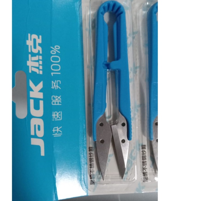 tesoura de arremate jack original com cabo em plastico resistente a quedas, ideal para acabamento de linhas e pescaria