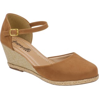 Sandalia Feminina Anabela Corda Espadrille Salto Medio Confort