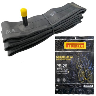 Camera de Ar Bicicleta Pirelli aro 26 Original Bico valvula grossa em Oferta na Shopee