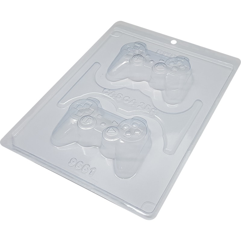 Forma para chocolate BWB com Silicone (3 partes): Mini Joystick (Controle - Formato Playstation) (REF.: 9661)