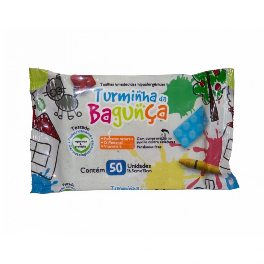 Lenço Umedecido Turminha da Bagunça C/50 Unidades - Original em Oferta na Shopee