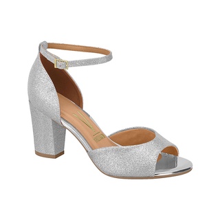 Sandalia Feminina Salto Medio Vizzano Original Para Festa Glitter Ouro Branco Ouro Rosado em Oferta na Shopee