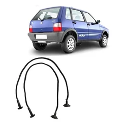 Par Corda Cordão Alça Bagagito Tampão Traseiro Porta Malas Fiat Uno 1985 a 2009