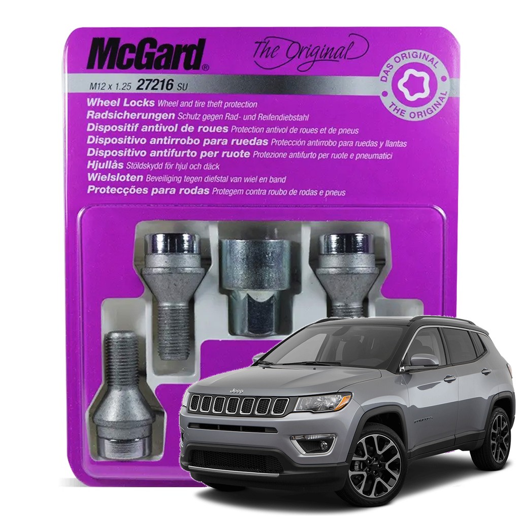 Trava Antifurto Parafuso Mcgard Rodas Jeep Compass 2019 2020