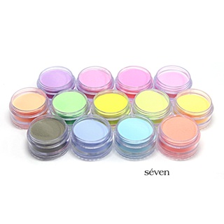 Kit Torre de Pó Acrílico Seven cores pastéis alongamento de unhas e unhas decoradas em Oferta na Shopee