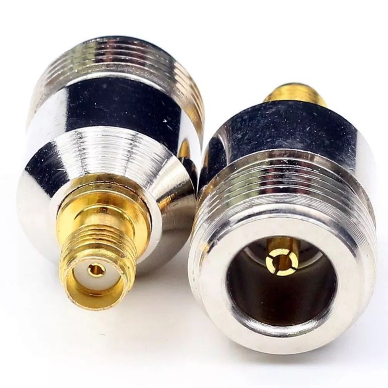1 conector adaptador SMA fêmea x N fêmea  HT  Baofeng antena externa