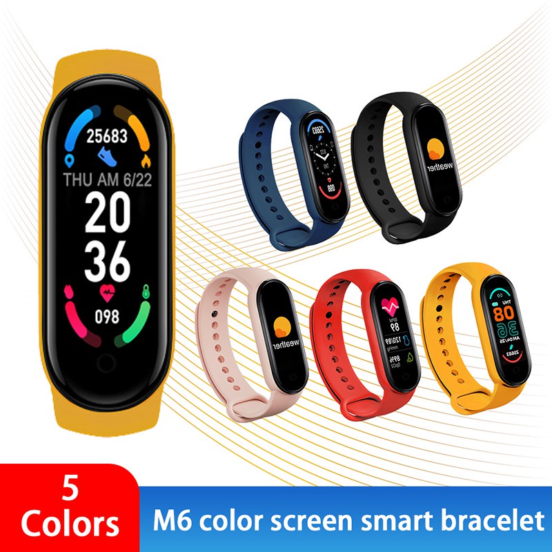 Smartwatch M6 relogio Smartband monitor De Batimento Cardíaco Inteligente Bluetooth 4.2