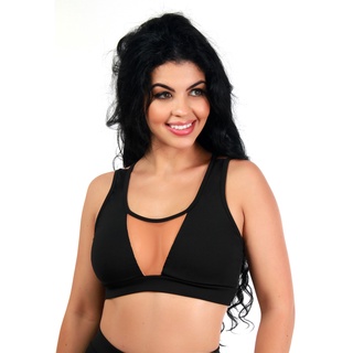 Top Fitness Detalhe Em Tule S/Bojo