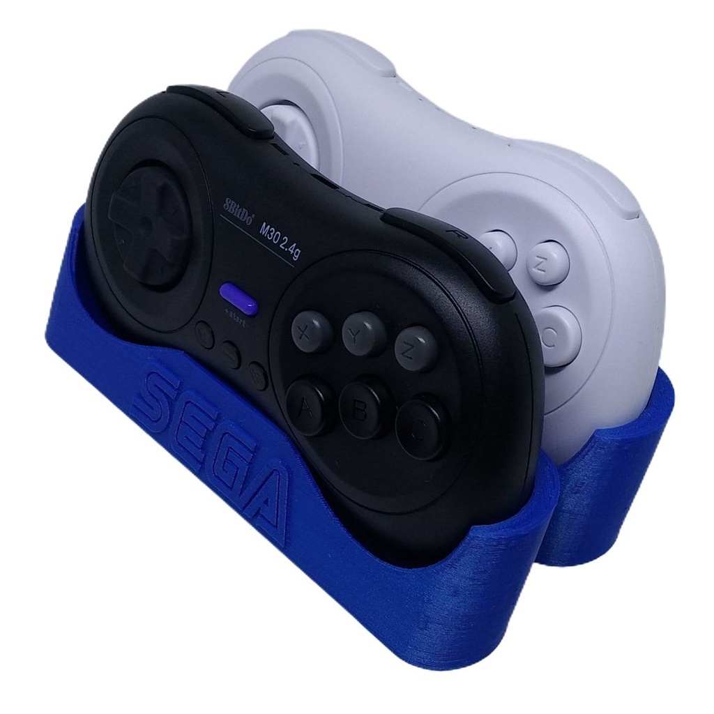 Suporte de mesa para até 2 controles 8bitdo M30 para Mega Drive - Impressão 3D