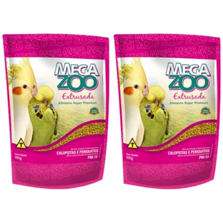 2 Extrusadas Megazoo Para Calopsita E Periquito Pm13 900g em Oferta na Shopee