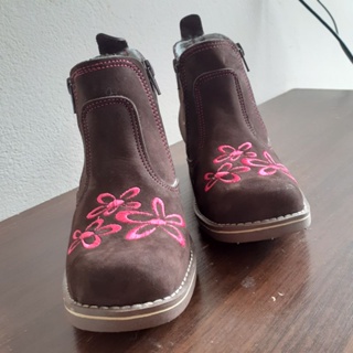 Texana bota botina feminina infantil floral/flor/fé em Oferta na Shopee