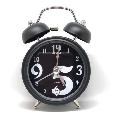 Relógio Com Sino Despertador Som Alto Estilo Retro Antigo Números Grandes