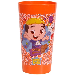 Copo Infantil Para Crianças Copinho 600ml Com Estampa Divertida Livre BPA Luccas Neto Laranja Baby Go