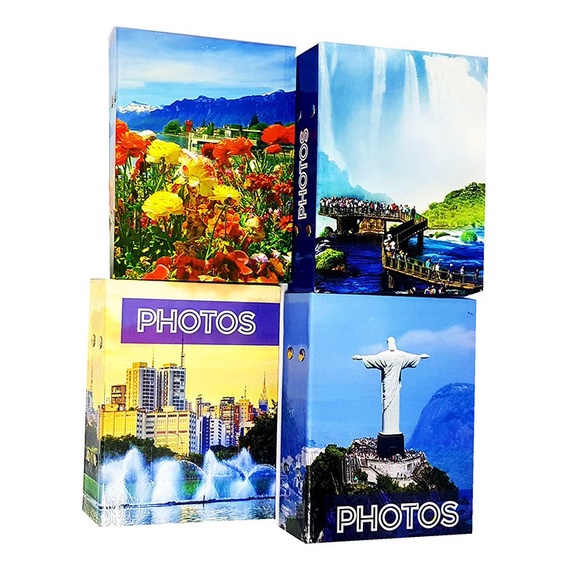 Album Para 480 Fotos 10x15 Liso 4 Unid.120 Fotos Paisagens Brasil em Oferta na Shopee
