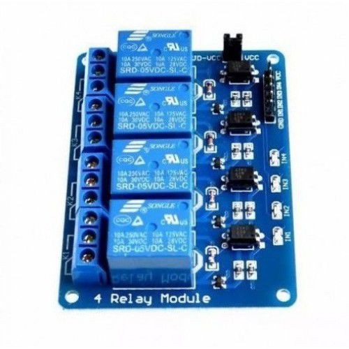 Módulo Relé 4 Canais 5v Arduino Esp8266, Esp32, Arduíno, Arduino Mega, Arduino Uno, W5100, Hc-05, Hc-06, Kit de Arduino, Arduino Uno R3, Sg90s, Arduino Completo