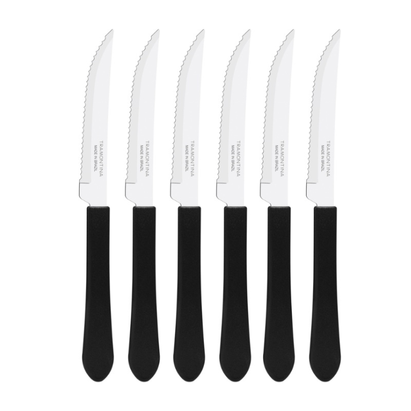 Jogo De Facas Churrasco Tramontina Talheres Cozinha Aço Inox Leme Garfo Colher Faqueiro Original