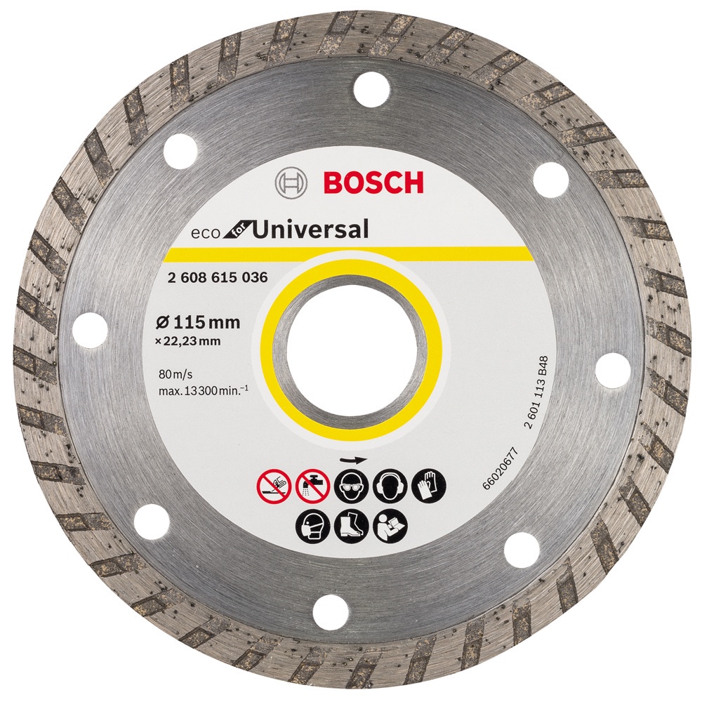 Disco Diamantado 115mm Turbo Bosch ECO for Universal para Construção